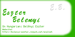 eszter belenyi business card